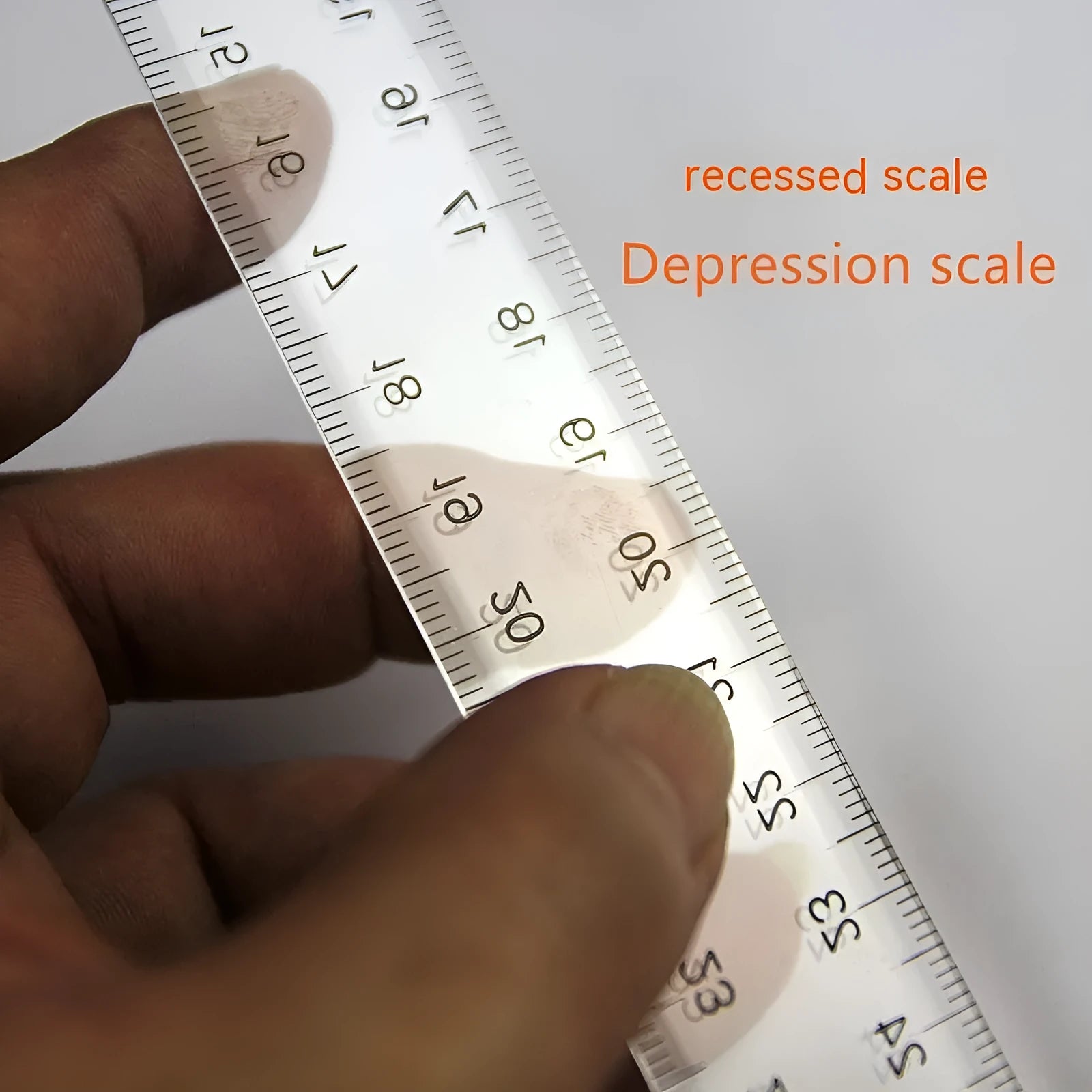 Transparent plastic T-square drafting ruler with 30cm length for architectural drawing