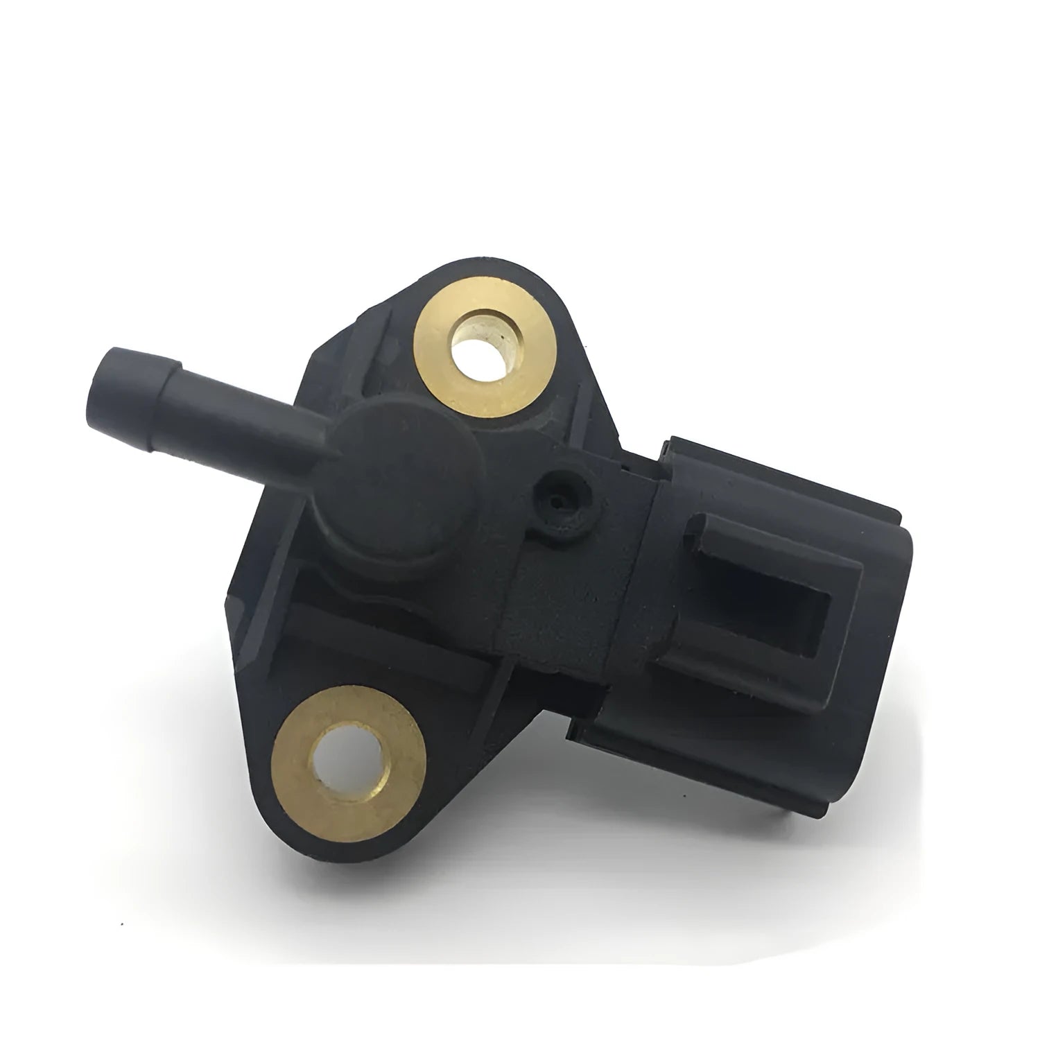 Black automotive intake pressure sensor for Ford and Lincoln vehicles