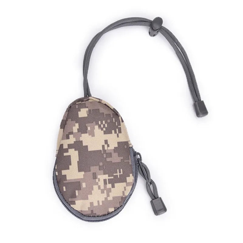 Outdoor Oxford cloth key bag with telescopic rope measuring 13cm by 8cm