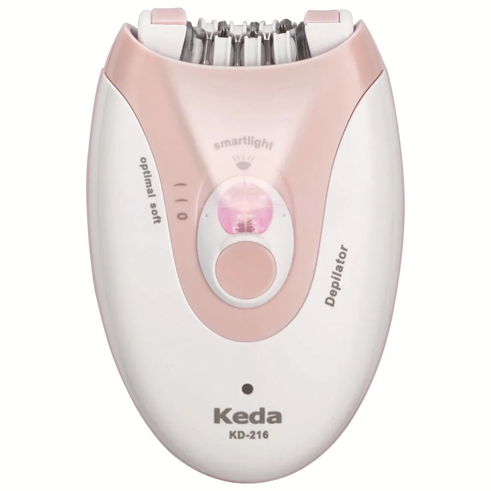 KEDA-216 colour USB electric hair removal device with charger and cleaning brush