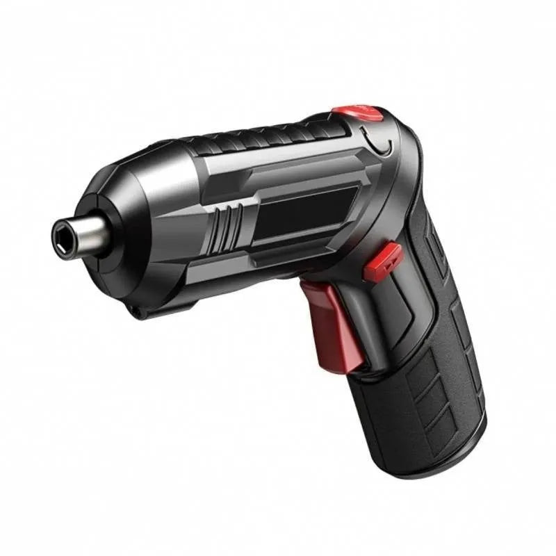 Compact electric screwdriver with pistol grip design and lithium battery charging
