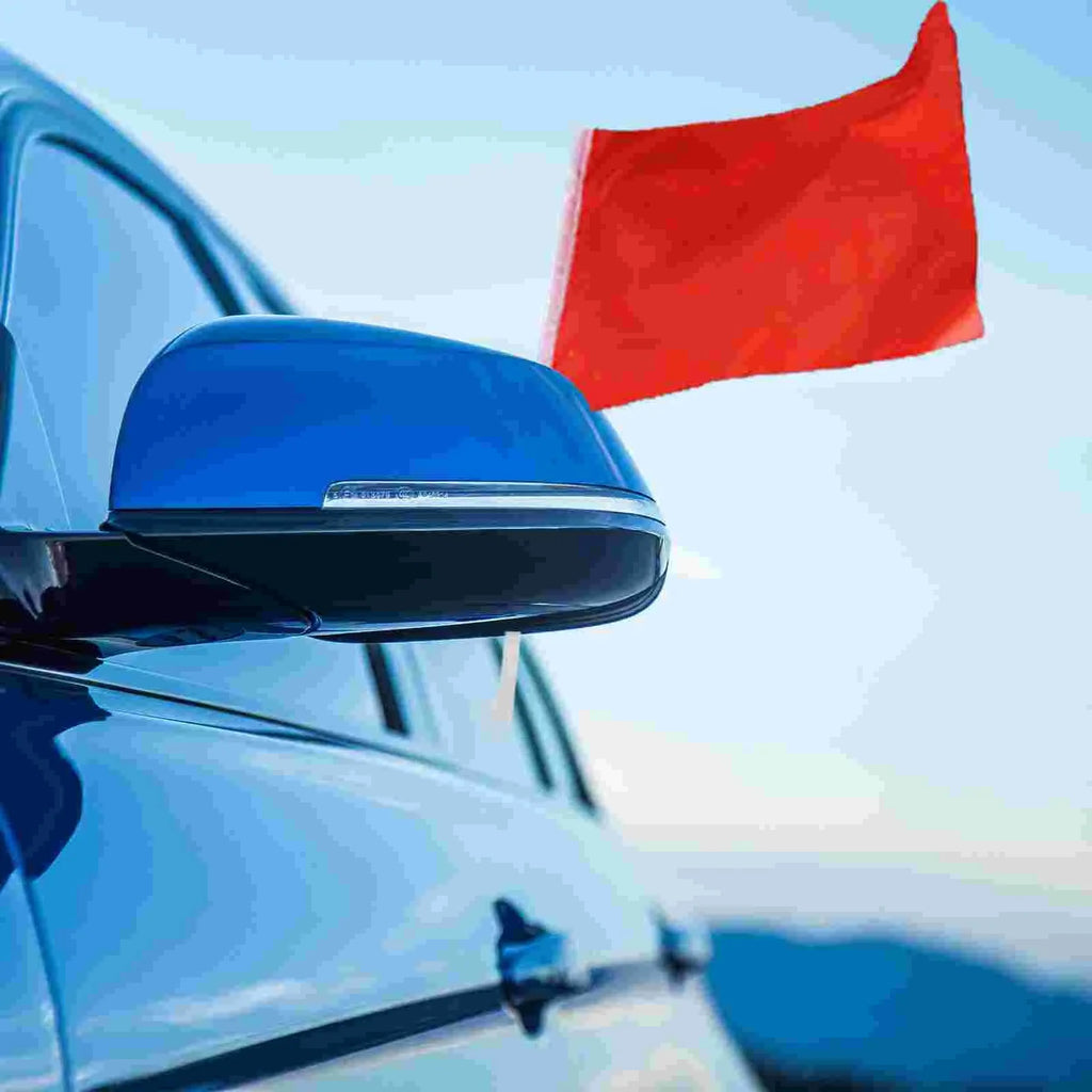 White PP plastic car window flag pole holder clip, shown in a pack of 10.