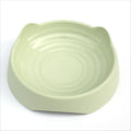 Ceramic dog slow feeder bowl with puzzle maze design in blue, green and pink colours showing S and L size options