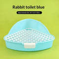Triangular plastic pet toilet potty for rabbits and guinea pigs in white colour option
