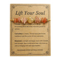 Handcrafted geometric stone bead bracelet for women showing eight style variations