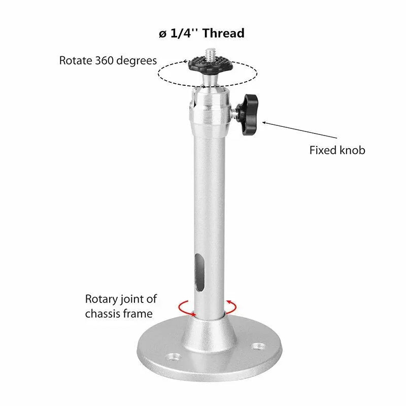 White aluminium alloy wall-mounted projector bracket 180mm universal hole position