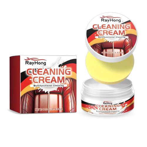 100g automotive leather care cream tube with sponge applicator for car interior maintenance