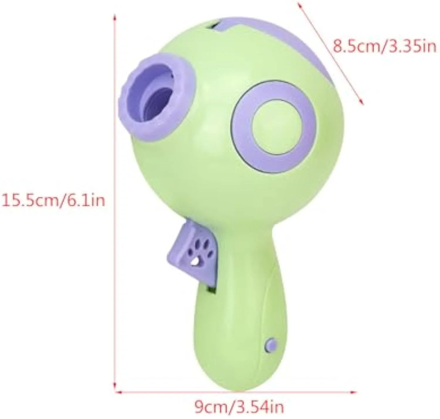 Green interactive dog treat dispenser toy with remote feeding function for training and slow feeding