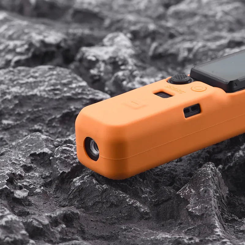 Black silicone protective sleeve for PTZ camera body showing non-slip texture and form-fitting design