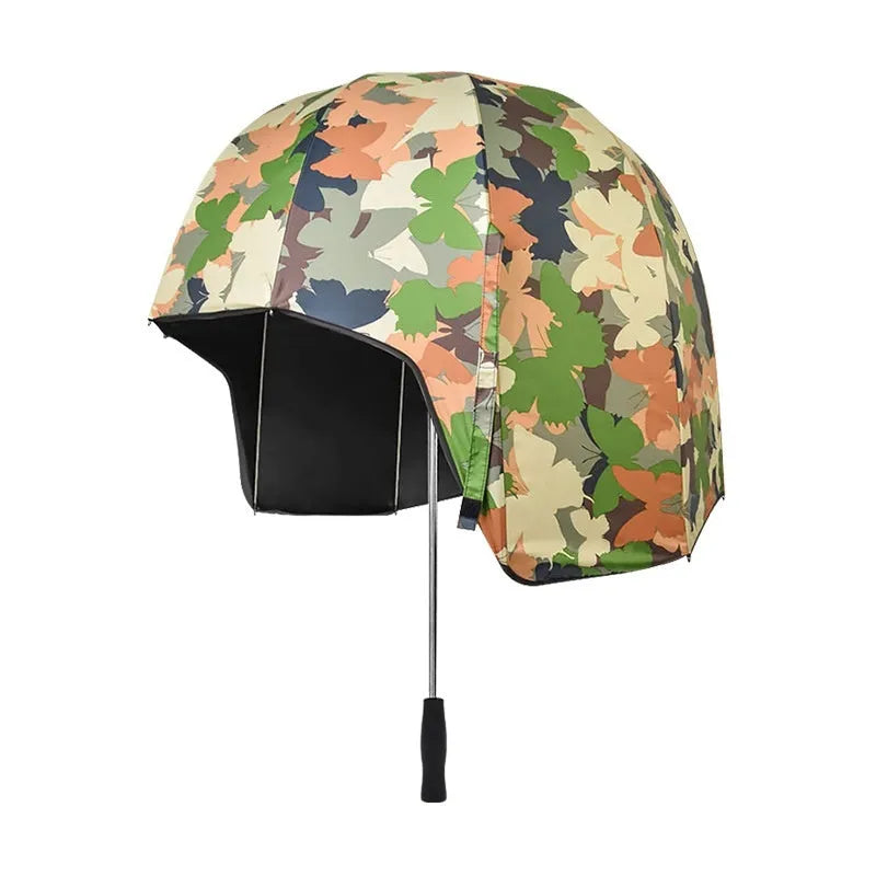 76cm long handle umbrella with dual sun and rain protection in vinyl laminated NC fabric