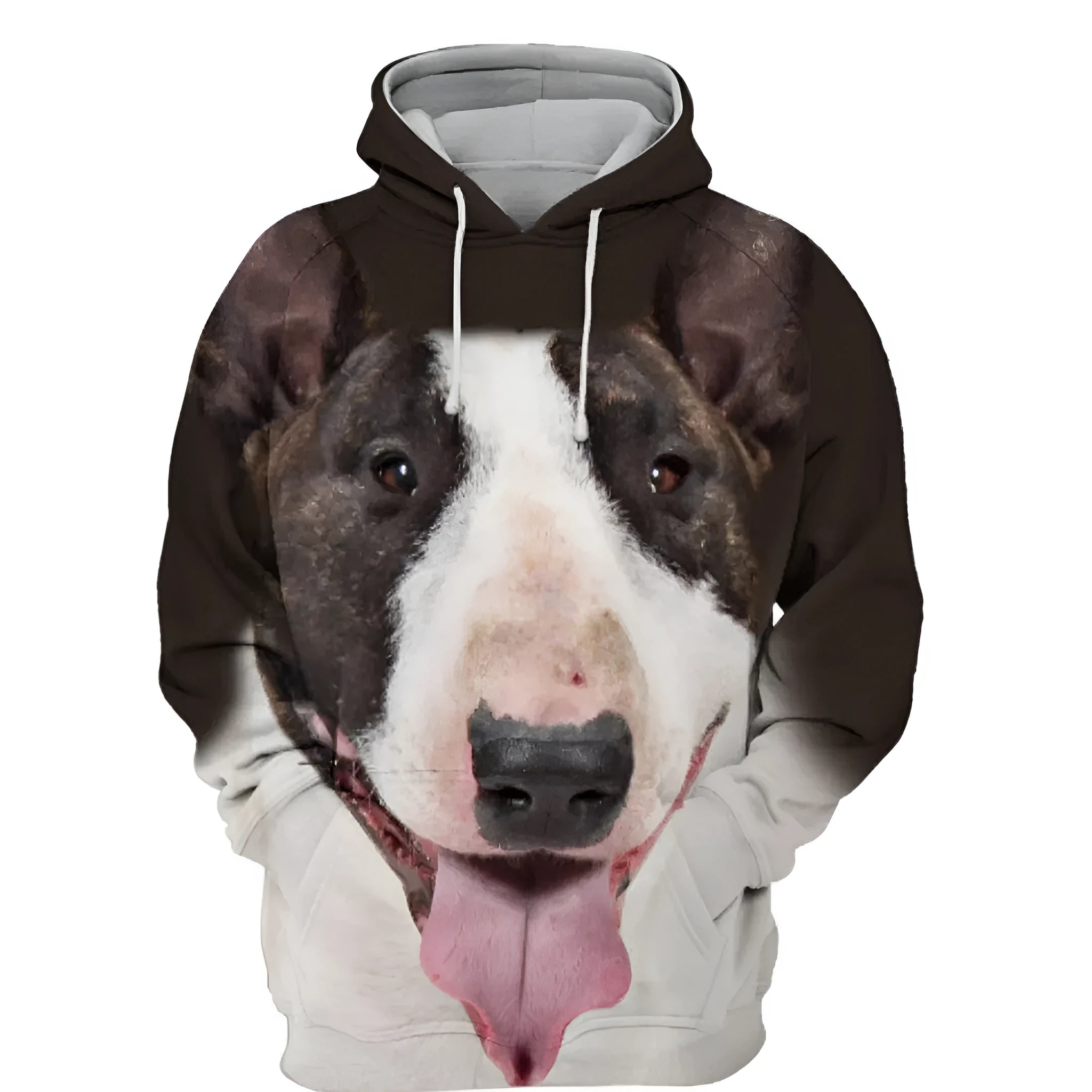 Men's 3D digital print pullover hoodie in DZLMS-558 colour, loose fit polyester fibre with side stick pocket