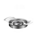 Stainless steel pomegranate opener tool with wooden hammer and bowl for deseeding