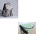 Mother and baby shoulder bag in grey composite cloth with plain pattern and polyester lining