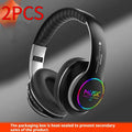 Wireless sports Bluetooth headphone in cool black with head-mounted metal stereo design