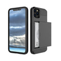 iPhone 11 silicone wallet phone case with card holder in black