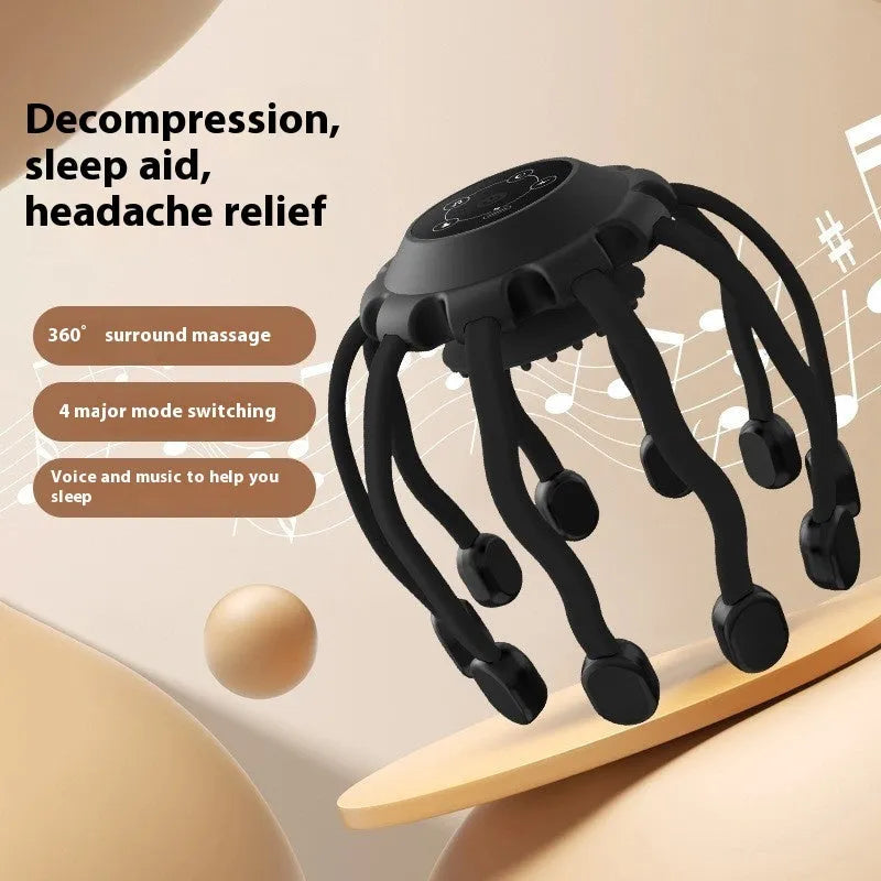 USB-powered electric head massager with multiple claw design for scalp vibration massage