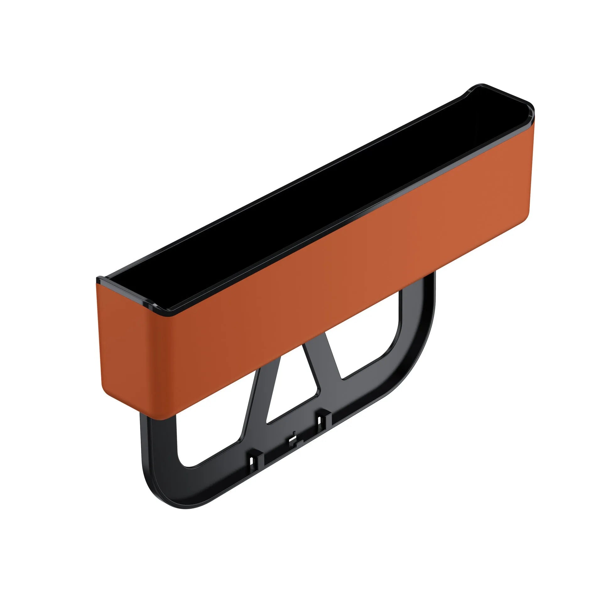 Plastic car seat gap storage box slit organiser in black, white, orange or red colour options