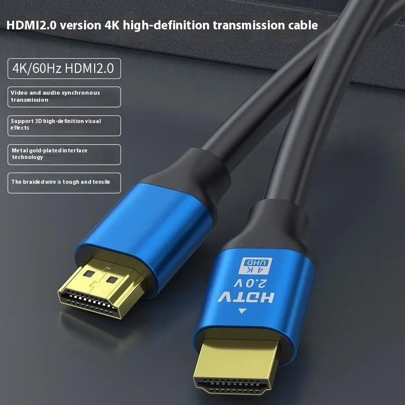 1.5 metre long HDMI cable with gold-plated aluminium alloy connectors on a white background.