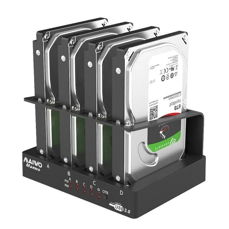 External hard disk enclosure four-bay K305BU3S ABS metal USB 3.0 with power adapter and cables