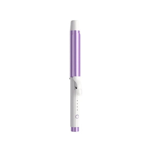 Anion big wave curling iron in pink with four gear thermoregulation, plastic body, and wired AC power