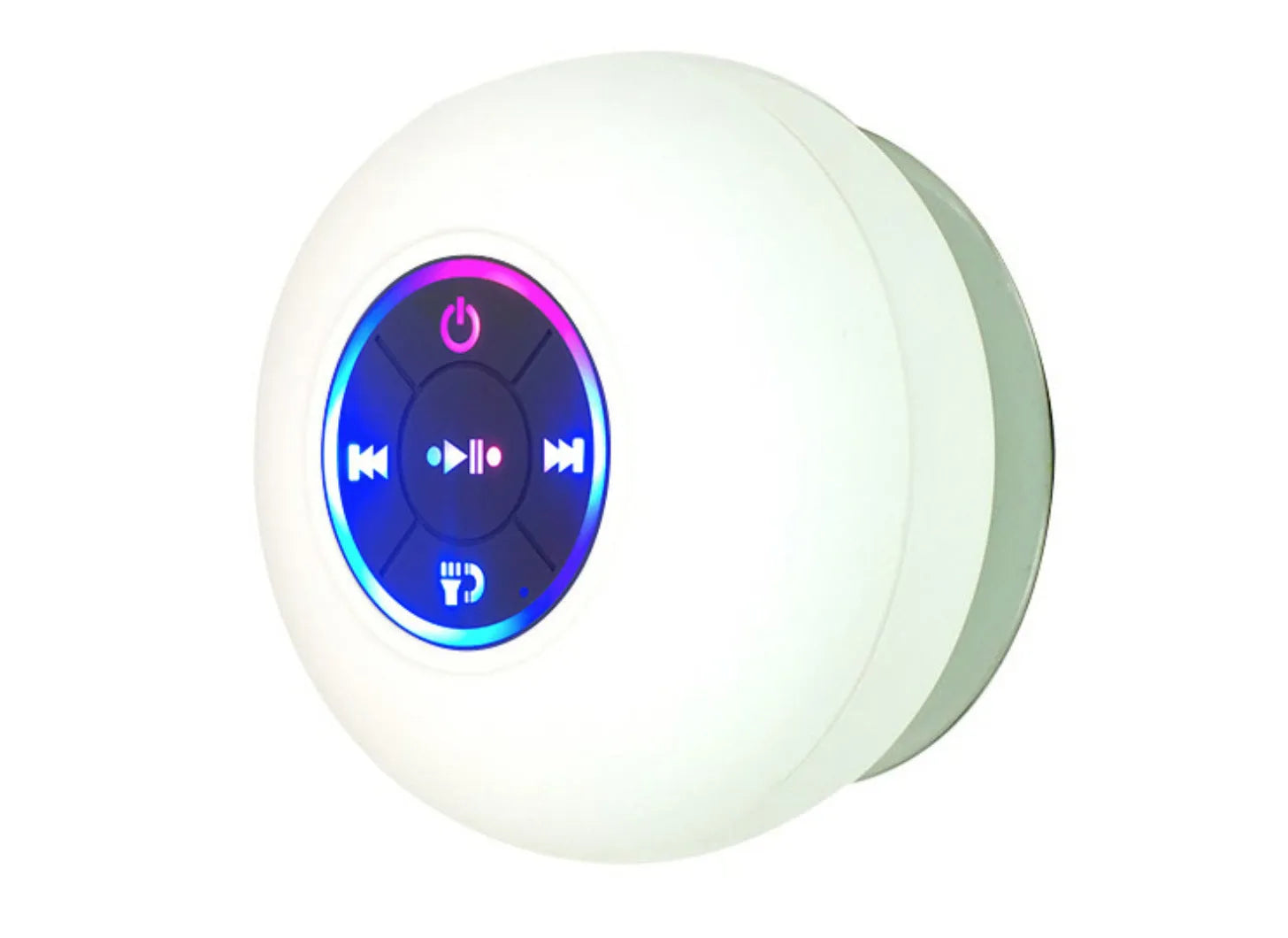 BTS07 large waterproof Bluetooth speaker with suction cup and light in six colour options.