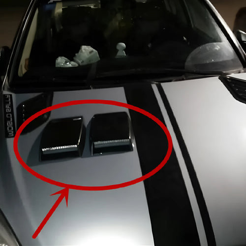 ABS plastic automobile decoration air inlet simulation vent in black, white, and silver colour options.