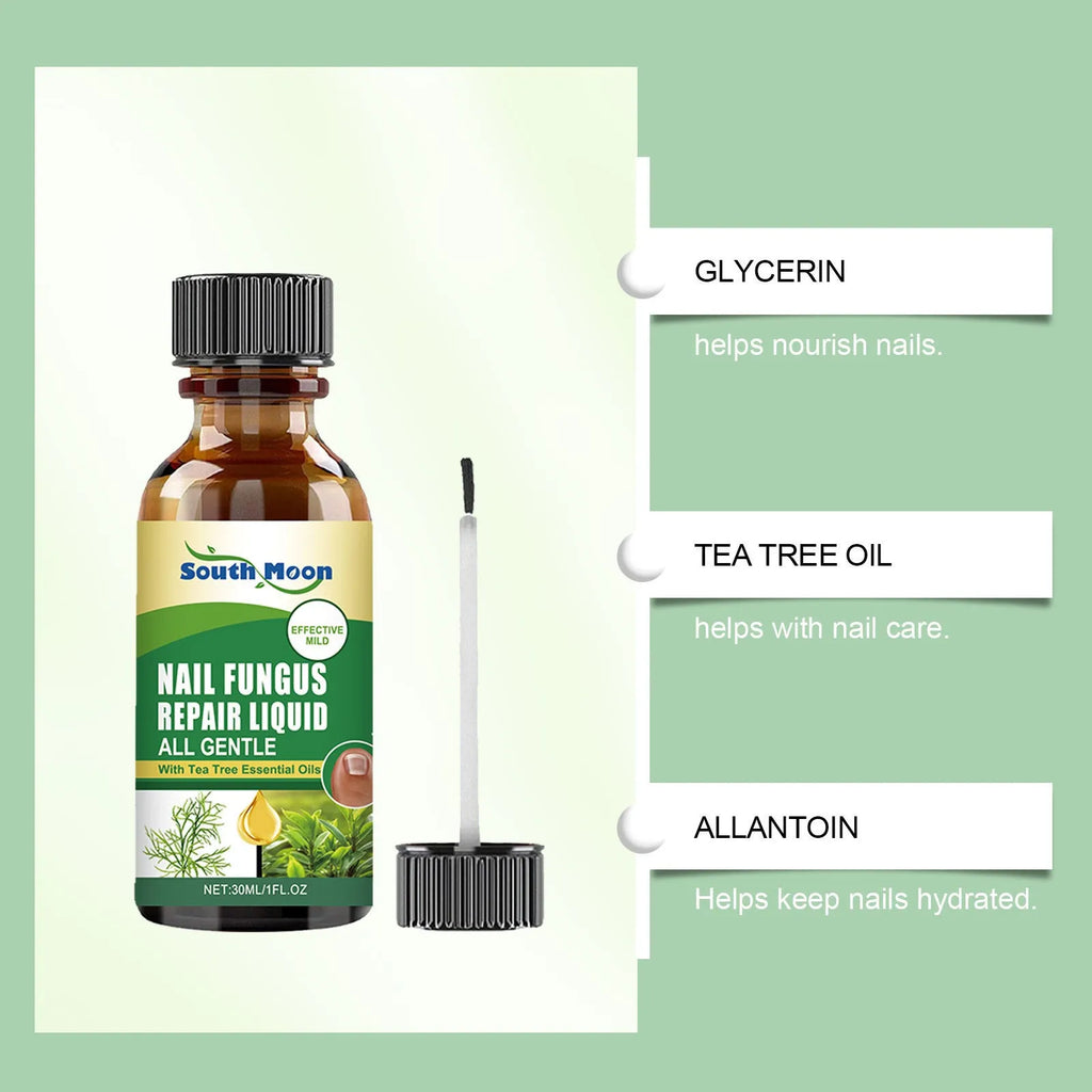 30ml bottle of tea tree oil nail fungus repair solution with moisturising formula