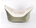 Small to medium pet boat nest bed in cloth for cats, available in five colours including gray