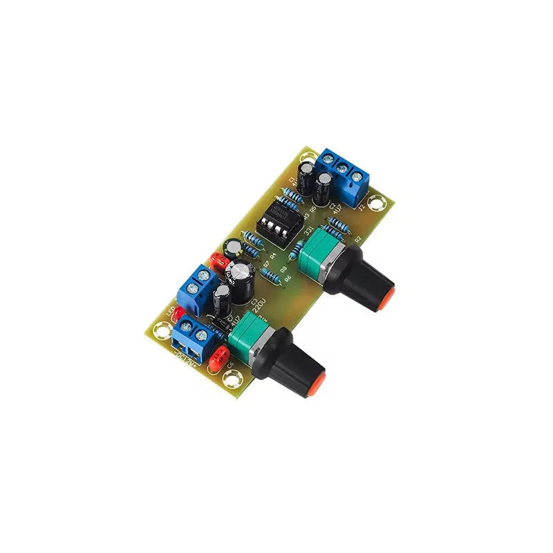 Front stage bass boost audio circuit board measuring 78x32mm with FR-4 fibreglass construction
