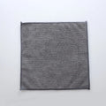 Grey square microfiber kitchen cleaning cloth measuring 25cm for oil and grease removal