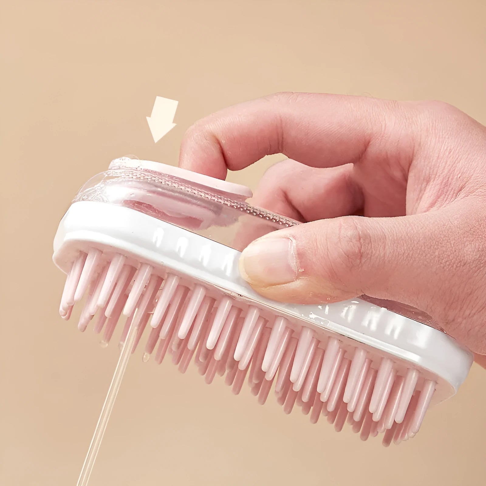 Silicone pet bath brush with soft massage bristles for dogs and cats cleaning