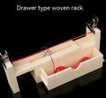 Solid wood handmade weaving machine DIY tool with fixing rack for jewellery crafting