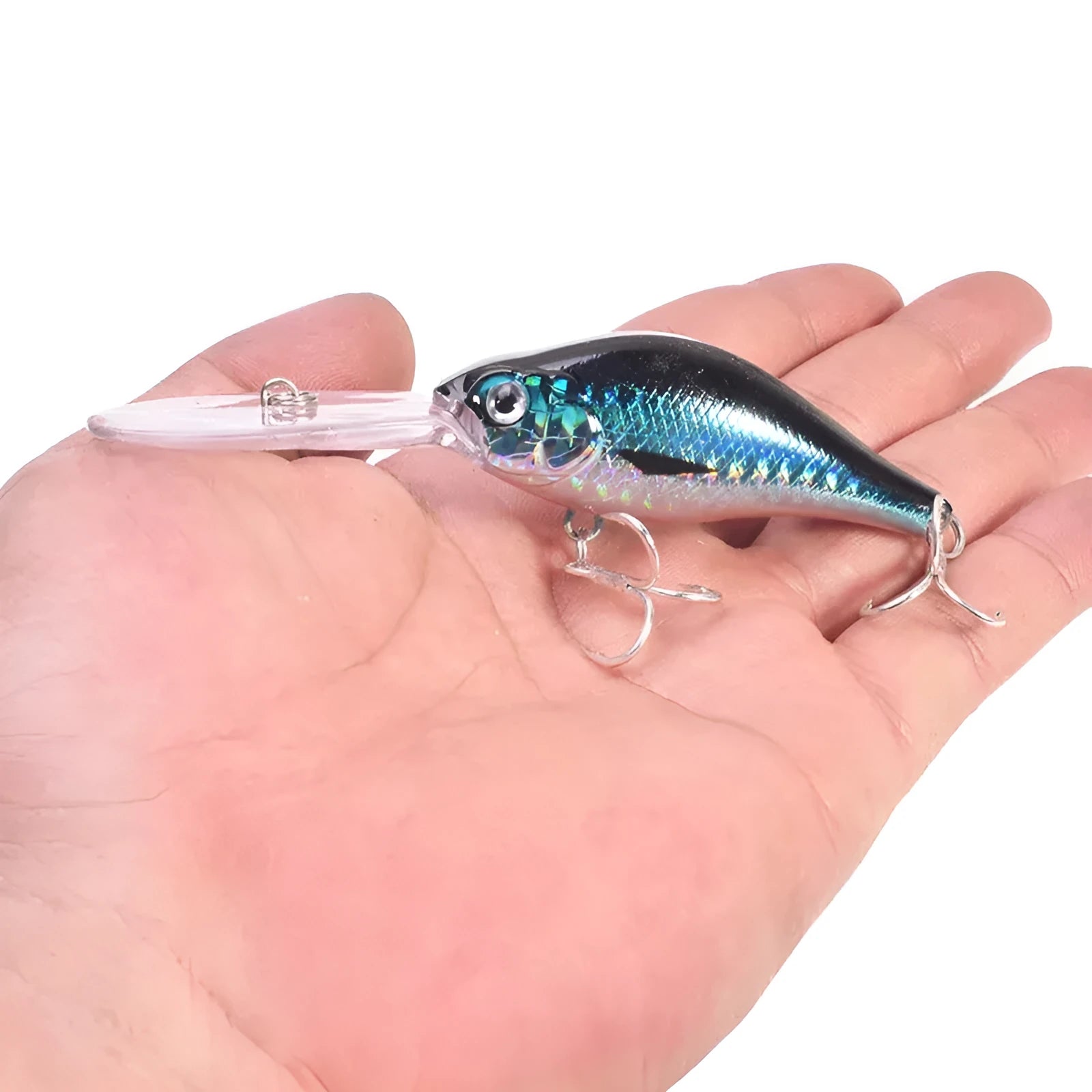 10.5cm deep diving hard fishing lure with a long tongue board, shown in Colour A.