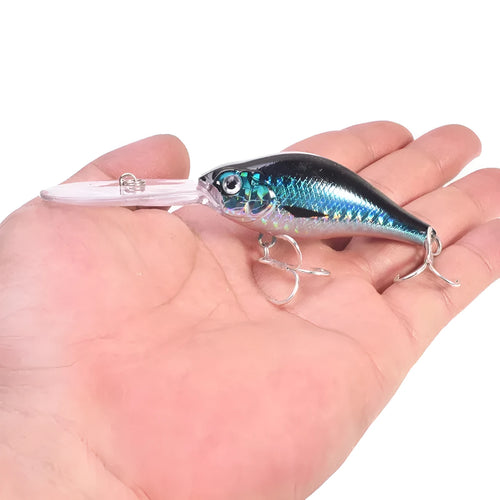 10.5cm deep diving hard fishing lure with a long tongue board, shown in Colour A.