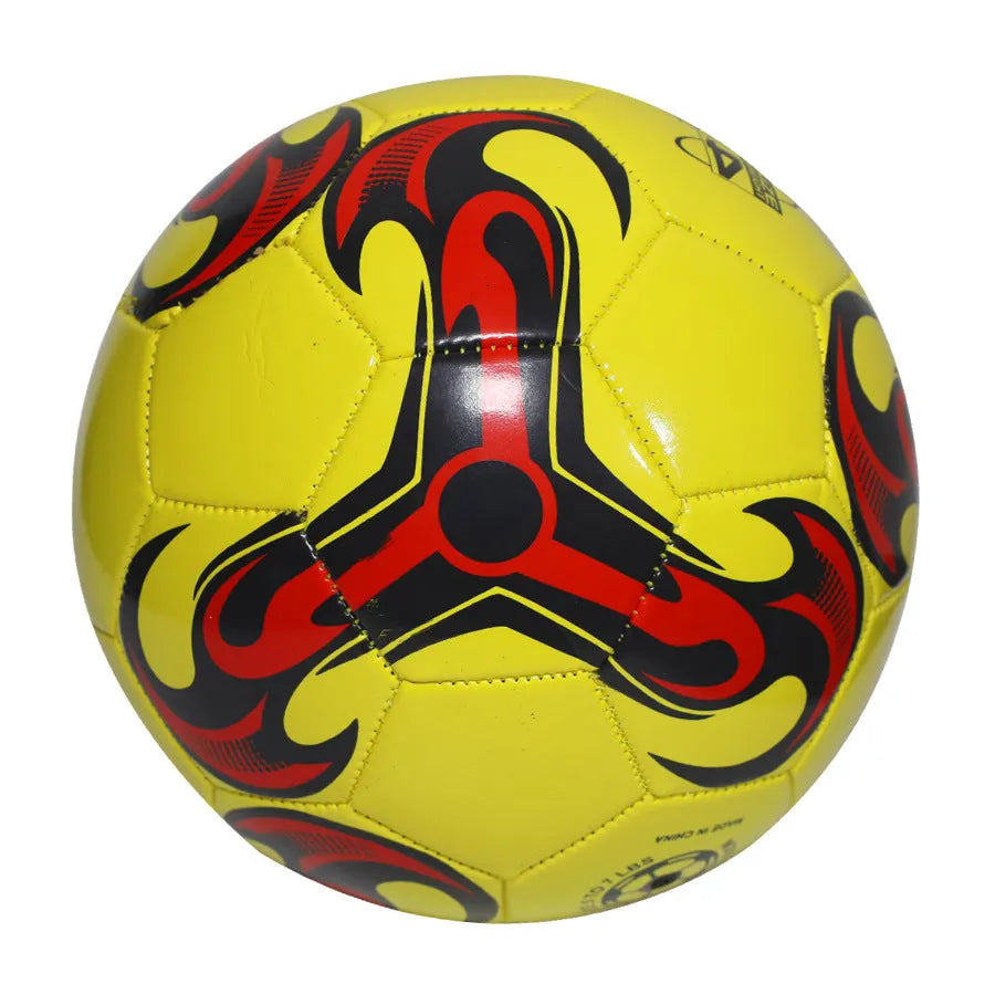 PVC football with machine seams in sizes 3, 4, and 5 for training and competition.