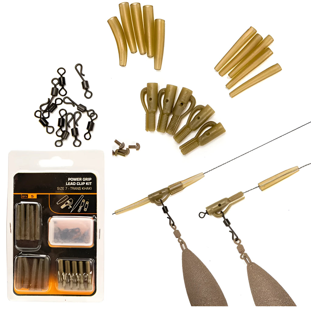 30-piece European carp fishing accessory set with anti-winding pipes, threaded hoses, rotations and screws