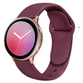 Samsung Galaxy Active 2 reverse buckle silicone strap in black, 20mm width, showing inner buckle design