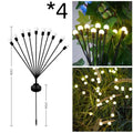 Solar-powered LED garden light with ground spike for soil installation in warm white or coloured lighting options