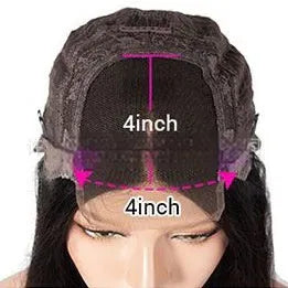 Real human hair lace front gradient wig in Ruili style showing natural hairline and length options