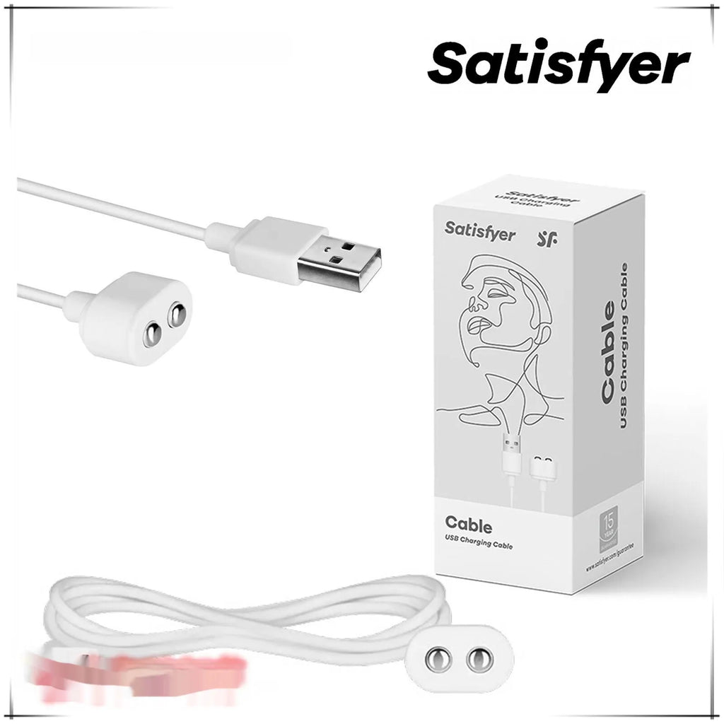Black magnetic charging cable with suction tip for data transfer and charging