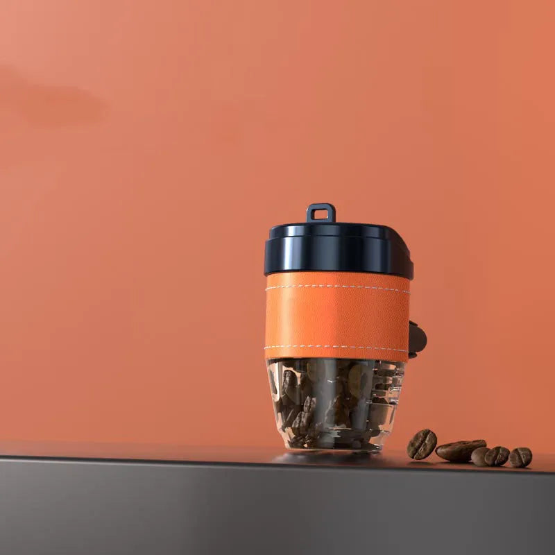 Coffee bean shaped car air freshener in cup design with solid fragrance