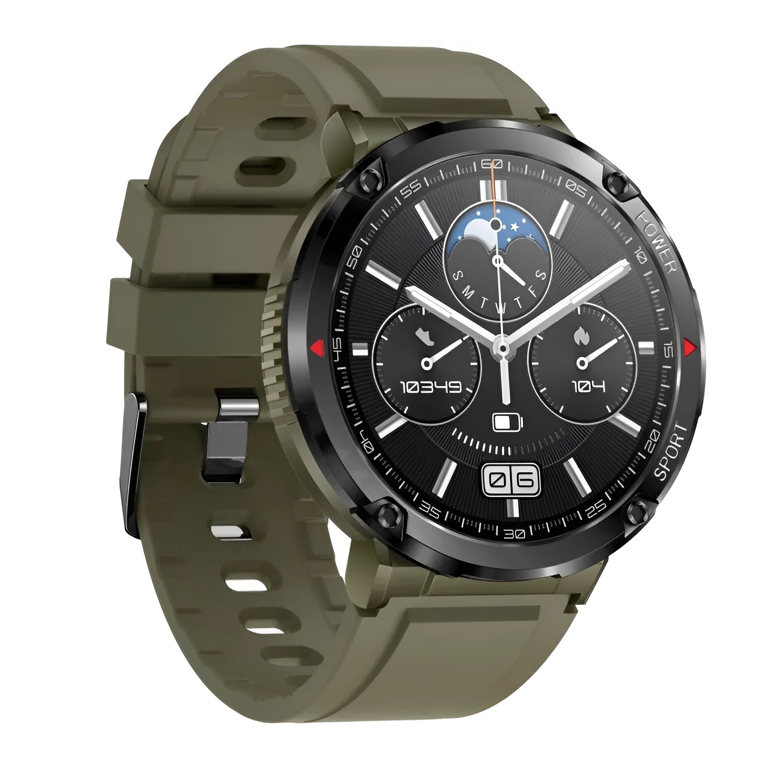 T30 Smart Watch with Bluetooth calling on wrist showing health metrics on 52mm display