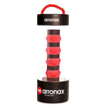 Silicone racket hand grip buckle in multiple colours on a white background.