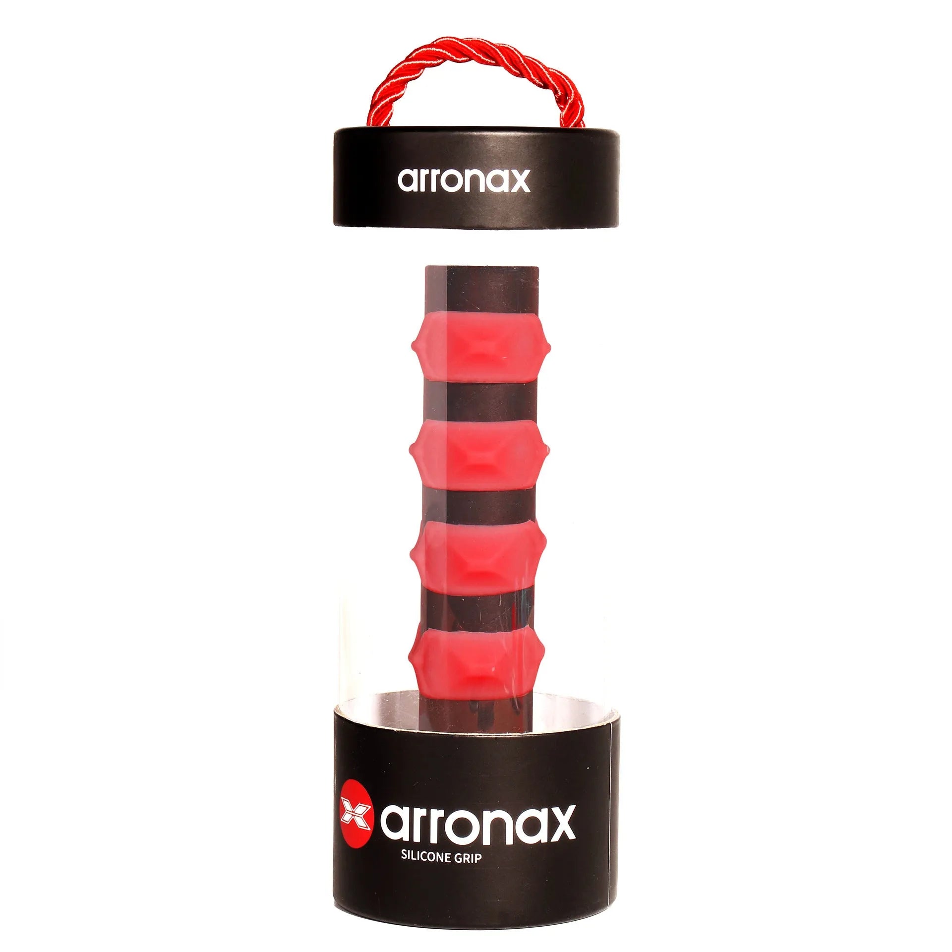 Silicone racket hand grip buckle in multiple colours on a white background.