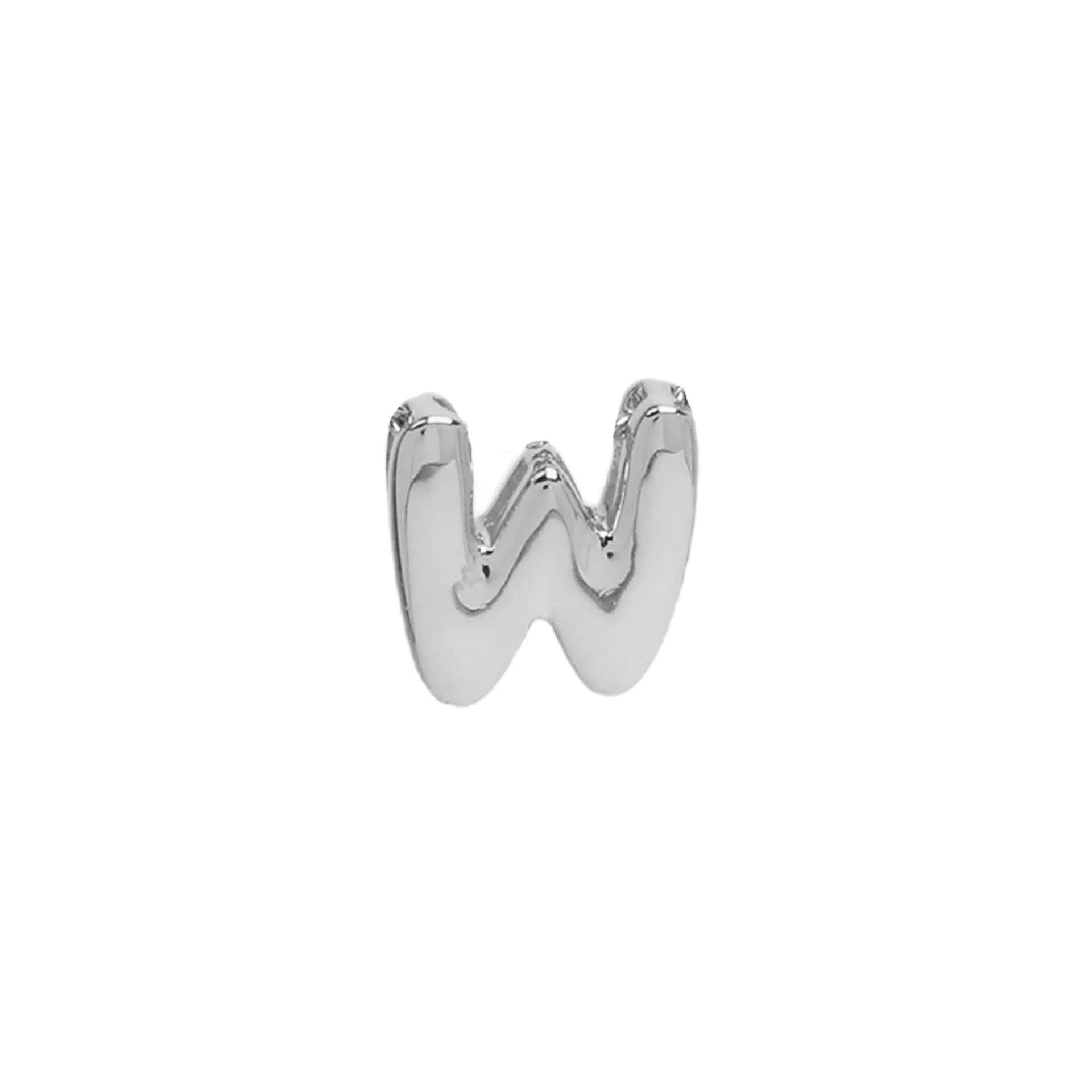 18k electroplated gold DIY letter name bracelet with smooth bubble surface on copper alloy
