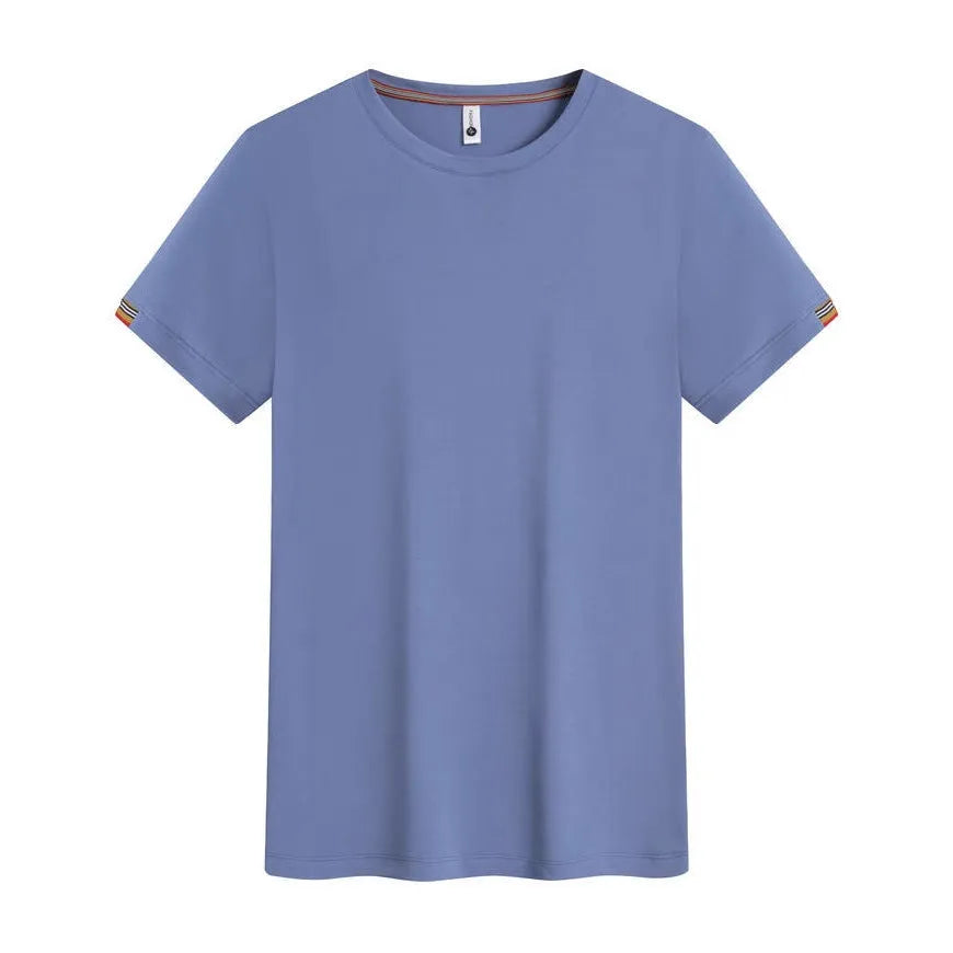 Round neck ice fibre pullover work shirt shown in multiple colours including black, grey, and army green