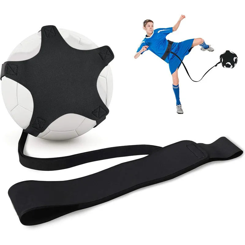 Purple neoprene football juggling training belt with pentagon pattern for solo practice drills