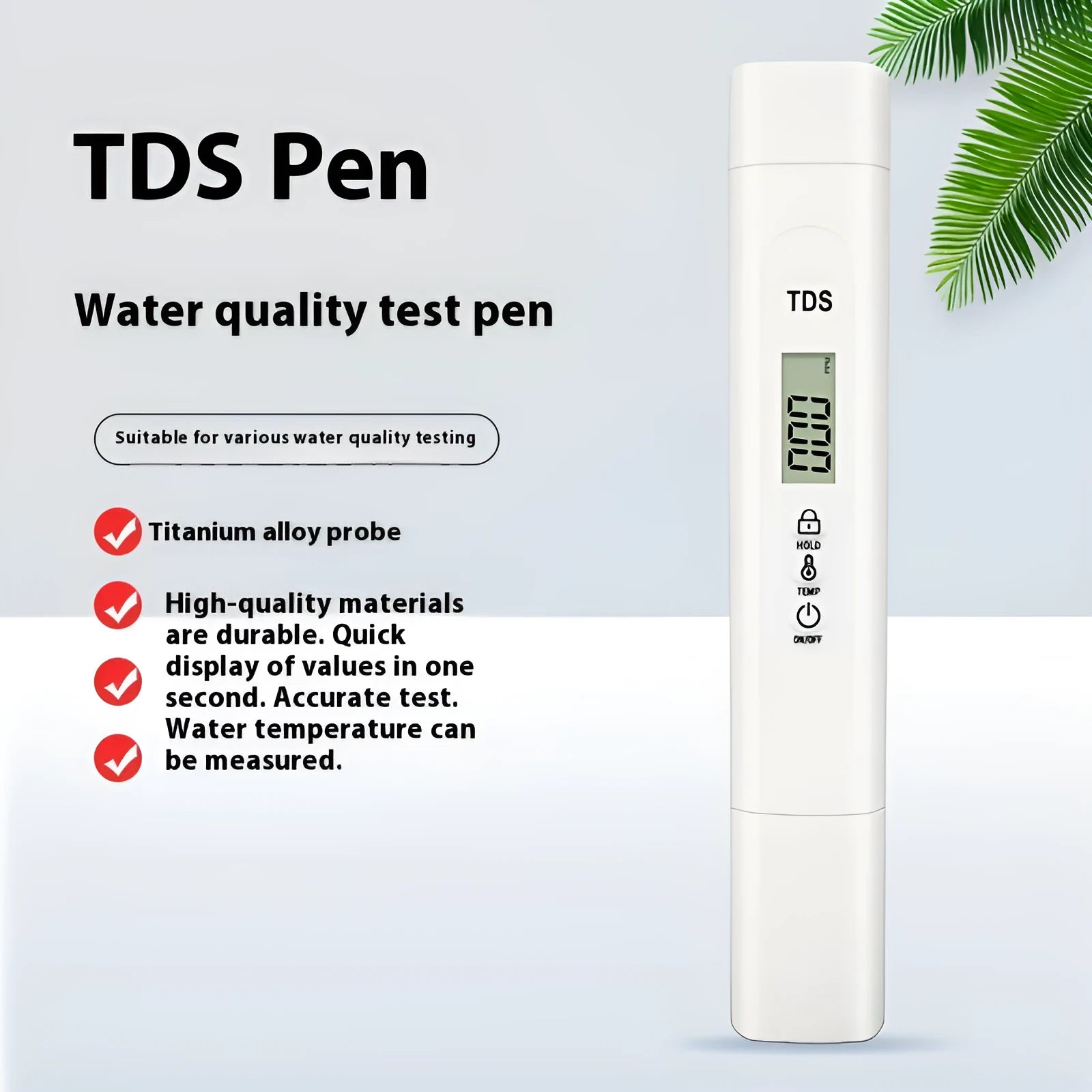 Water quality testing pen and electrolyzer set with tool bag for home drinking water TDS detection