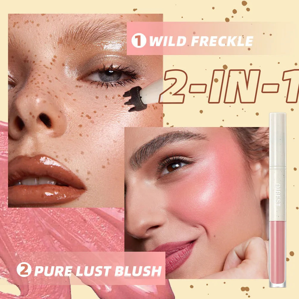 Double-headed powder blusher with matte finish in standard specification