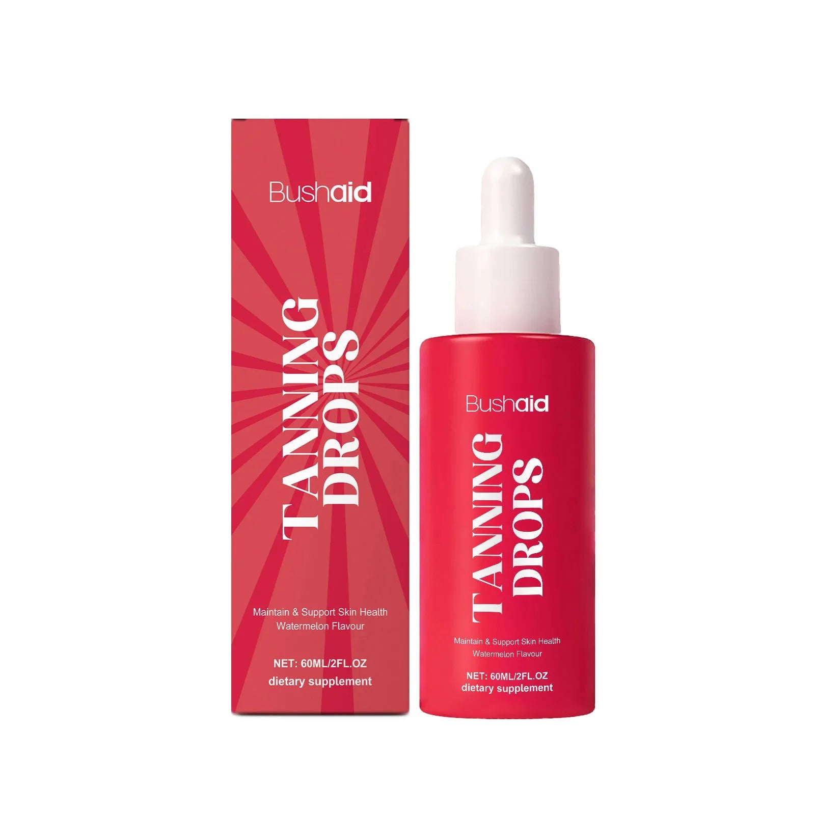 60ml bottle of Natural Beauty Black Drops dark spot correcting serum with droplet applicator.